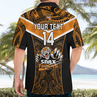 Custom Papua New Guinea Rugby Hawaiian Shirt Lae Snax Tigers PNG Polynesian Pattern - Wonder Print Shop