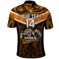 Custom Papua New Guinea Rugby Polo Shirt Lae Snax Tigers PNG Polynesian Pattern - Wonder Print Shop