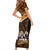 Custom Papua New Guinea Rugby Short Sleeve Bodycon Dress Lae Snax Tigers PNG Polynesian Pattern - Wonder Print Shop