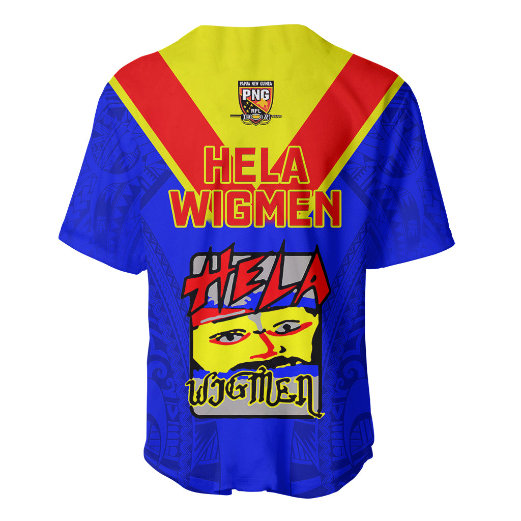 Papua New Guinea Rugby Baseball Jersey Hela Wigmen PNG Polynesian Pattern - Wonder Print Shop