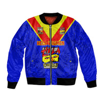 Papua New Guinea Rugby Bomber Jacket Hela Wigmen PNG Polynesian Pattern - Wonder Print Shop