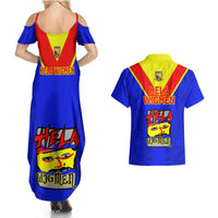 Papua New Guinea Rugby Couples Matching Summer Maxi Dress and Hawaiian Shirt Hela Wigmen PNG Polynesian Pattern - Wonder Print Shop