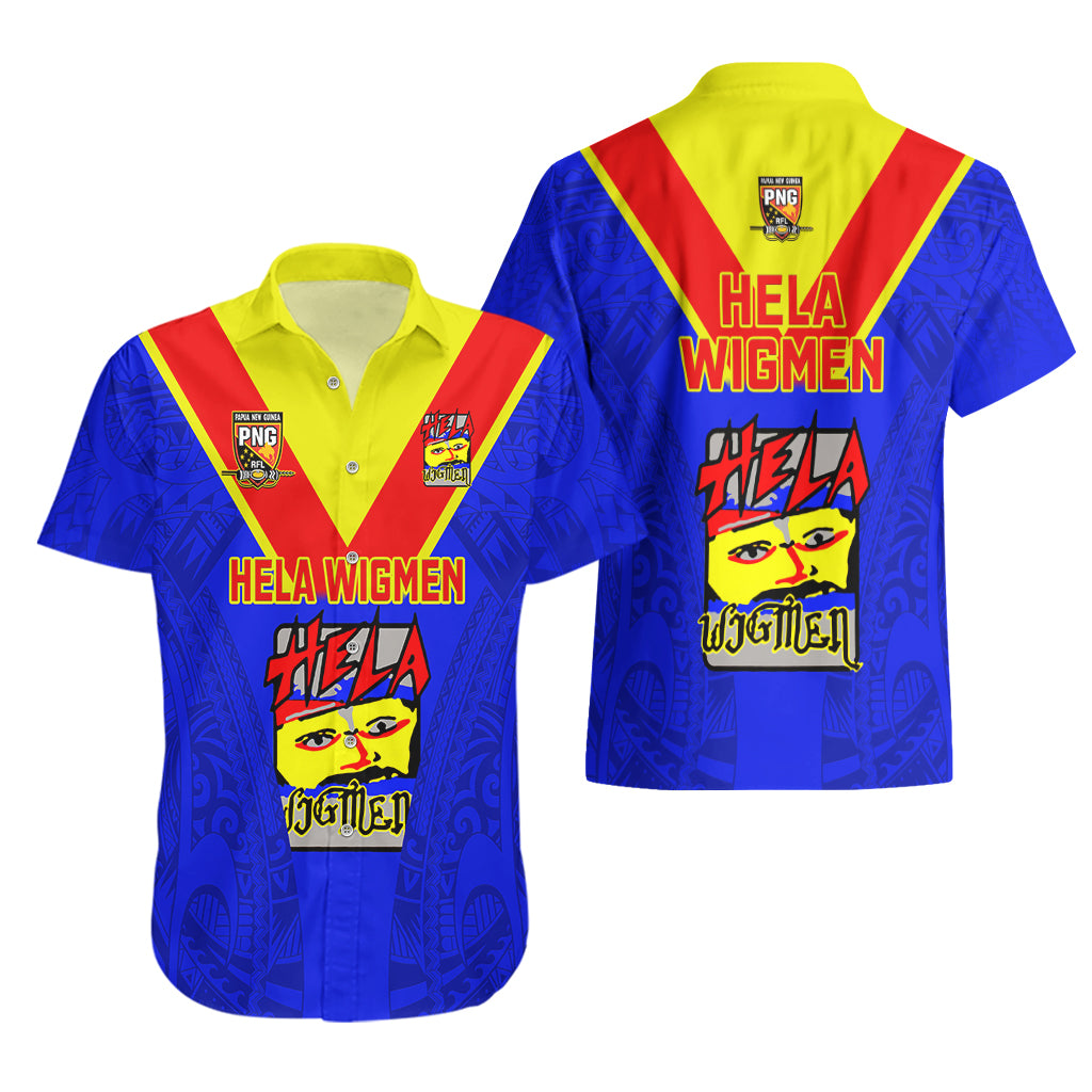 Papua New Guinea Rugby Hawaiian Shirt Hela Wigmen PNG Polynesian Pattern - Wonder Print Shop