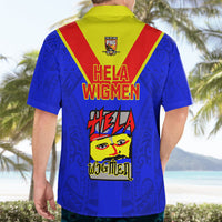 Papua New Guinea Rugby Hawaiian Shirt Hela Wigmen PNG Polynesian Pattern - Wonder Print Shop