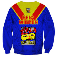 Papua New Guinea Rugby Sweatshirt Hela Wigmen PNG Polynesian Pattern - Wonder Print Shop