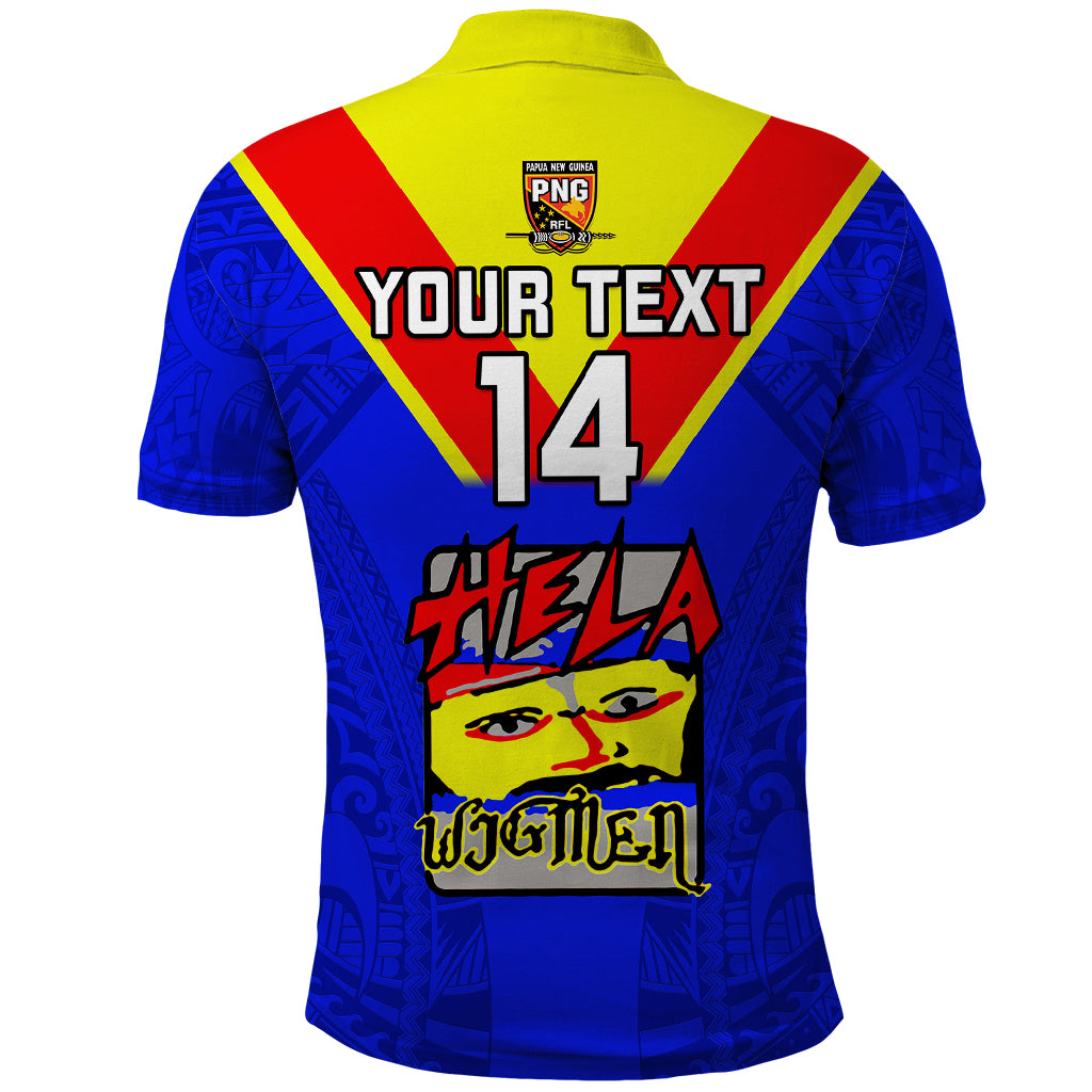 Custom Papua New Guinea Rugby Polo Shirt Hela Wigmen PNG Polynesian Pattern - Wonder Print Shop