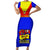 Custom Papua New Guinea Rugby Short Sleeve Bodycon Dress Hela Wigmen PNG Polynesian Pattern - Wonder Print Shop