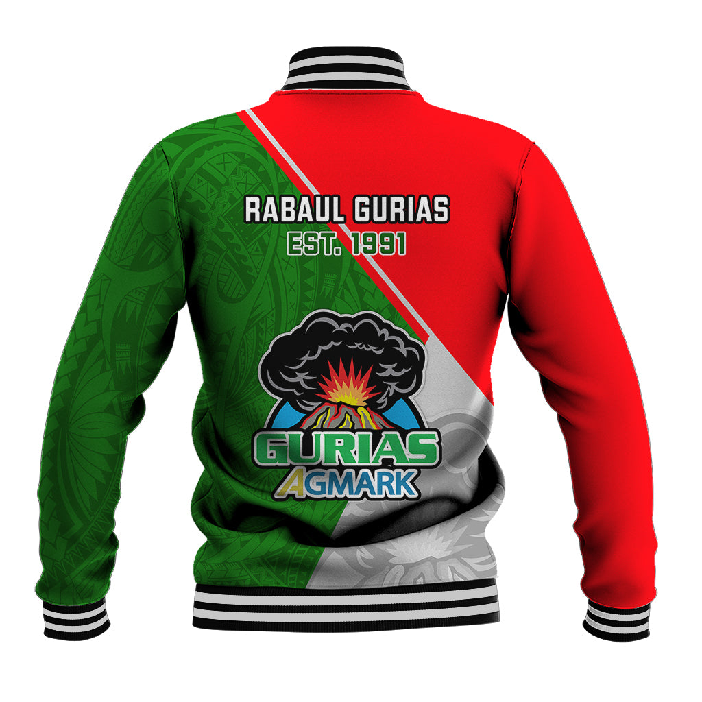 Papua New Guinea Rugby Baseball Jacket Rabaul Gurias PNG Polynesian Pattern - Wonder Print Shop