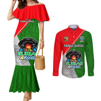 papua-new-guinea-rugby-couples-matching-mermaid-dress-and-long-sleeve-button-shirts-rabaul-gurias-png-polynesian-pattern