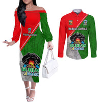 papua-new-guinea-rugby-couples-matching-off-the-shoulder-long-sleeve-dress-and-long-sleeve-button-shirts-rabaul-gurias-png-polynesian-pattern