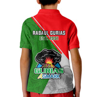 Papua New Guinea Rugby Kid Polo Shirt Rabaul Gurias PNG Polynesian Pattern - Wonder Print Shop