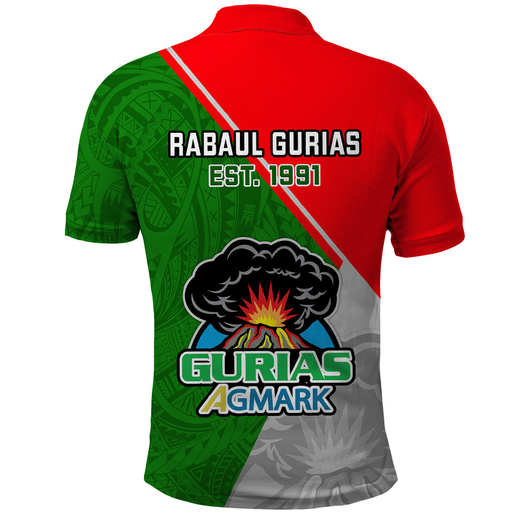 Papua New Guinea Rugby Polo Shirt Rabaul Gurias PNG Polynesian Pattern - Wonder Print Shop
