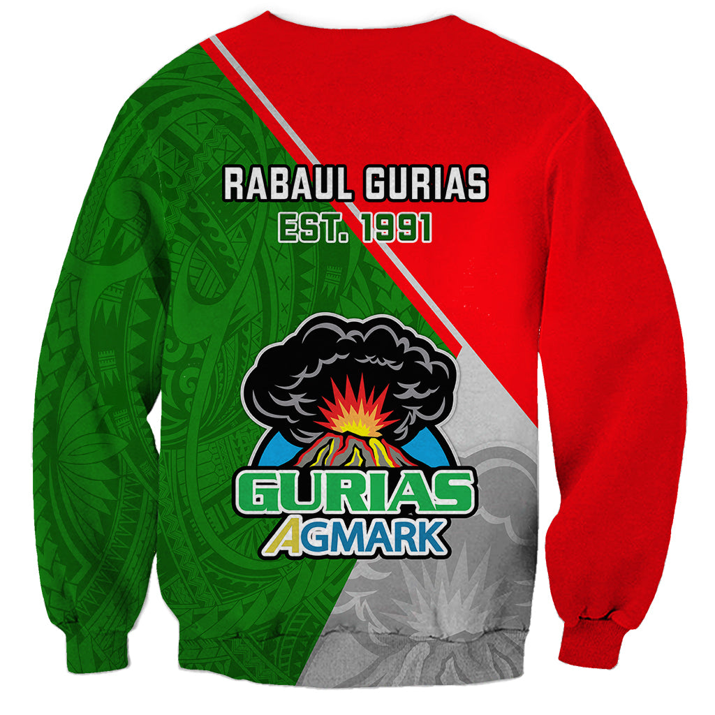 Papua New Guinea Rugby Sweatshirt Rabaul Gurias PNG Polynesian Pattern - Wonder Print Shop