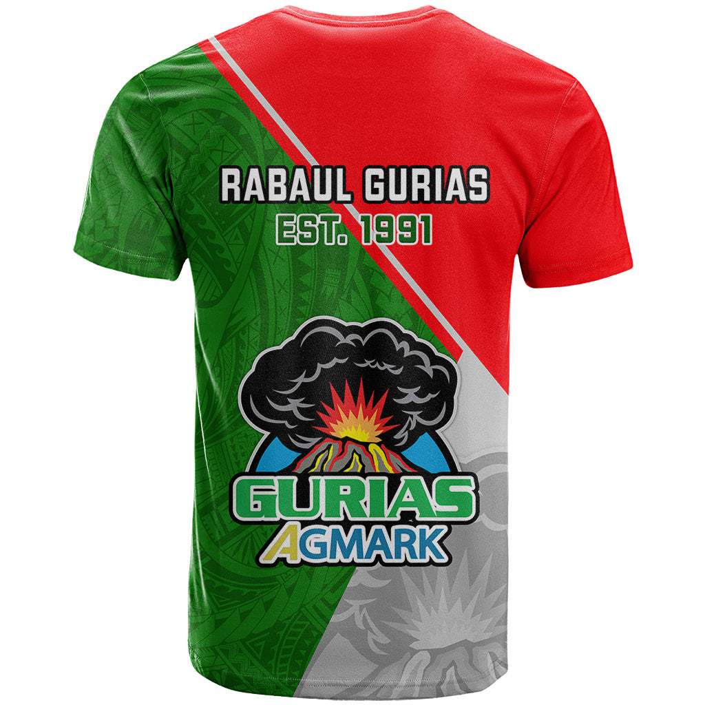 Papua New Guinea Rugby T Shirt Rabaul Gurias PNG Polynesian Pattern - Wonder Print Shop
