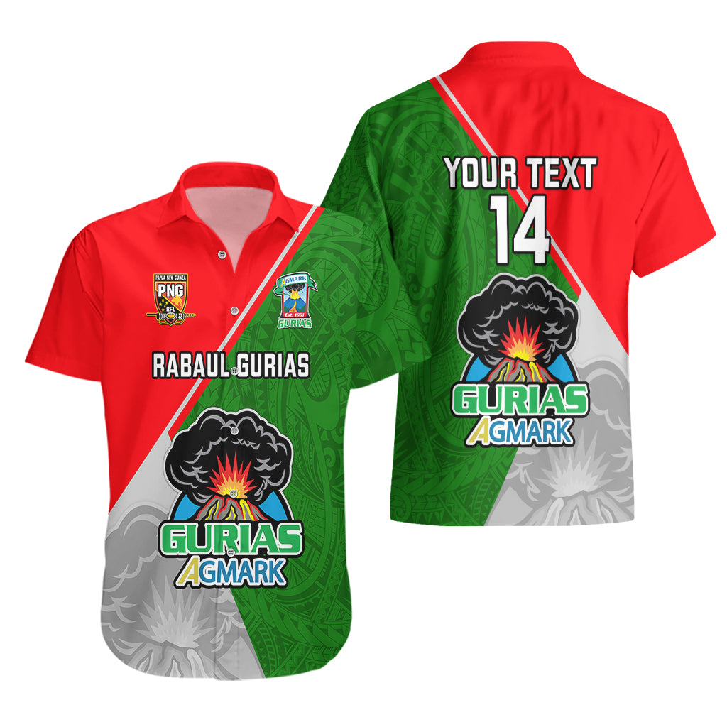 Custom Papua New Guinea Rugby Hawaiian Shirt Rabaul Gurias PNG Polynesian Pattern - Wonder Print Shop