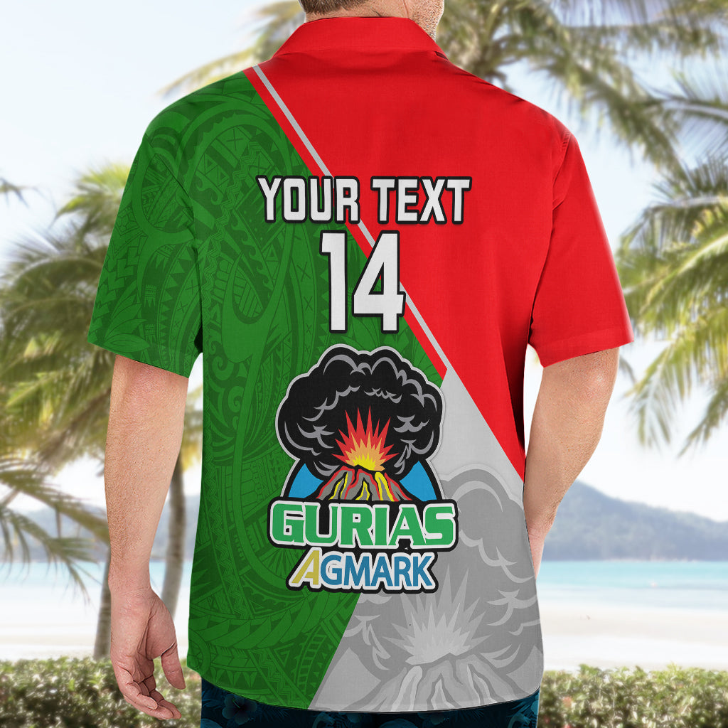 Custom Papua New Guinea Rugby Hawaiian Shirt Rabaul Gurias PNG Polynesian Pattern - Wonder Print Shop