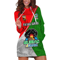 Custom Papua New Guinea Rugby Hoodie Dress Rabaul Gurias PNG Polynesian Pattern - Wonder Print Shop