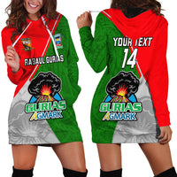 Custom Papua New Guinea Rugby Hoodie Dress Rabaul Gurias PNG Polynesian Pattern - Wonder Print Shop