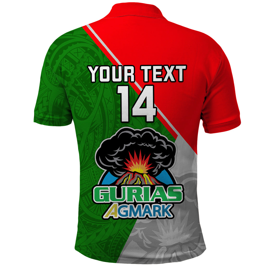 Custom Papua New Guinea Rugby Polo Shirt Rabaul Gurias PNG Polynesian Pattern - Wonder Print Shop