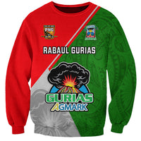 Custom Papua New Guinea Rugby Sweatshirt Rabaul Gurias PNG Polynesian Pattern - Wonder Print Shop