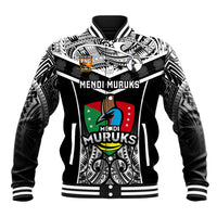 Papua New Guinea Rugby Baseball Jacket Mendi Muruks PNG Polynesian Pattern - Wonder Print Shop