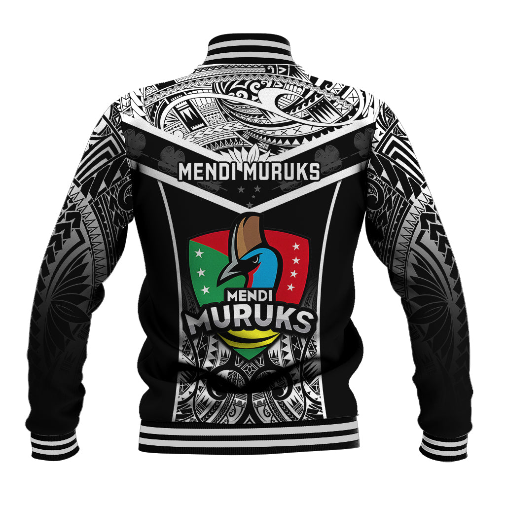 Papua New Guinea Rugby Baseball Jacket Mendi Muruks PNG Polynesian Pattern - Wonder Print Shop
