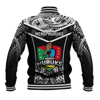 Papua New Guinea Rugby Baseball Jacket Mendi Muruks PNG Polynesian Pattern - Wonder Print Shop