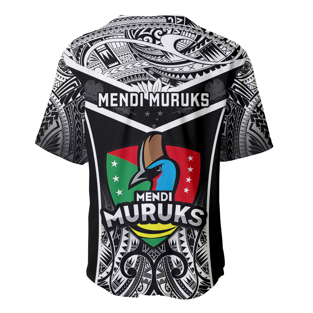 Papua New Guinea Rugby Baseball Jersey Mendi Muruks PNG Polynesian Pattern - Wonder Print Shop