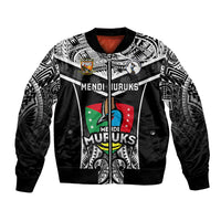 Papua New Guinea Rugby Bomber Jacket Mendi Muruks PNG Polynesian Pattern - Wonder Print Shop