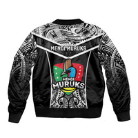 Papua New Guinea Rugby Bomber Jacket Mendi Muruks PNG Polynesian Pattern - Wonder Print Shop