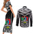 Papua New Guinea Rugby Couples Matching Short Sleeve Bodycon Dress and Long Sleeve Button Shirts Mendi Muruks PNG Polynesian Pattern - Wonder Print Shop