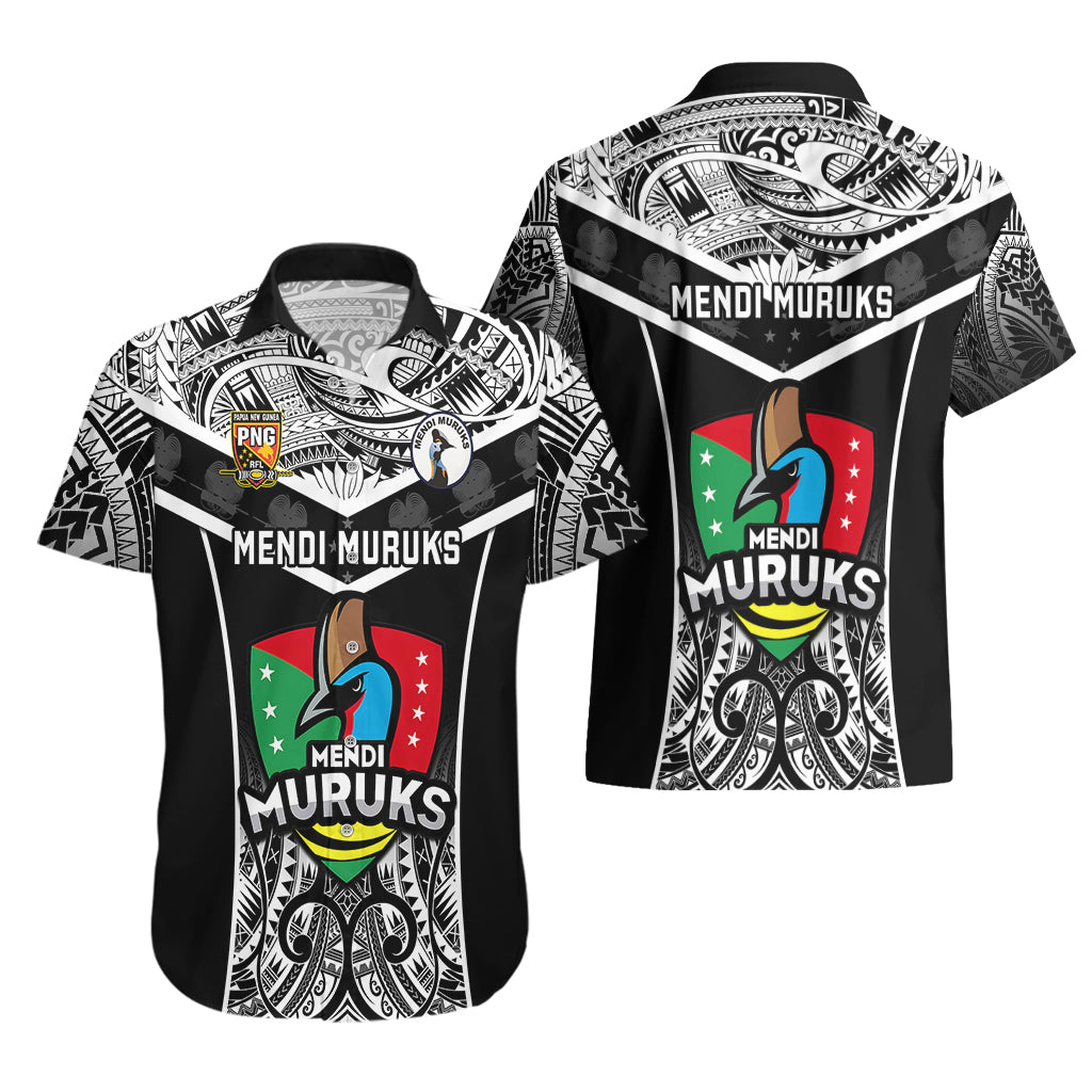 Papua New Guinea Rugby Hawaiian Shirt Mendi Muruks PNG Polynesian Pattern - Wonder Print Shop