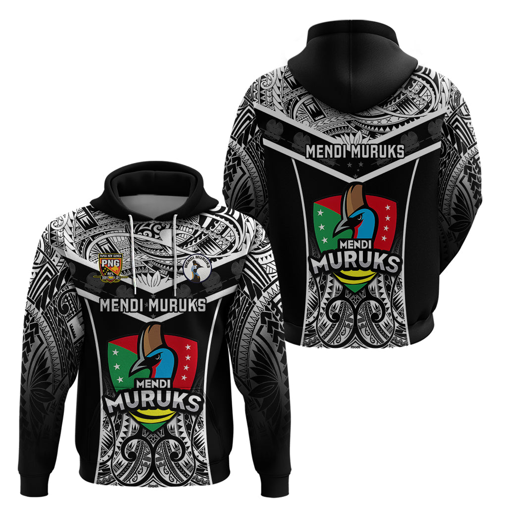 Papua New Guinea Rugby Hoodie Mendi Muruks PNG Polynesian Pattern - Wonder Print Shop
