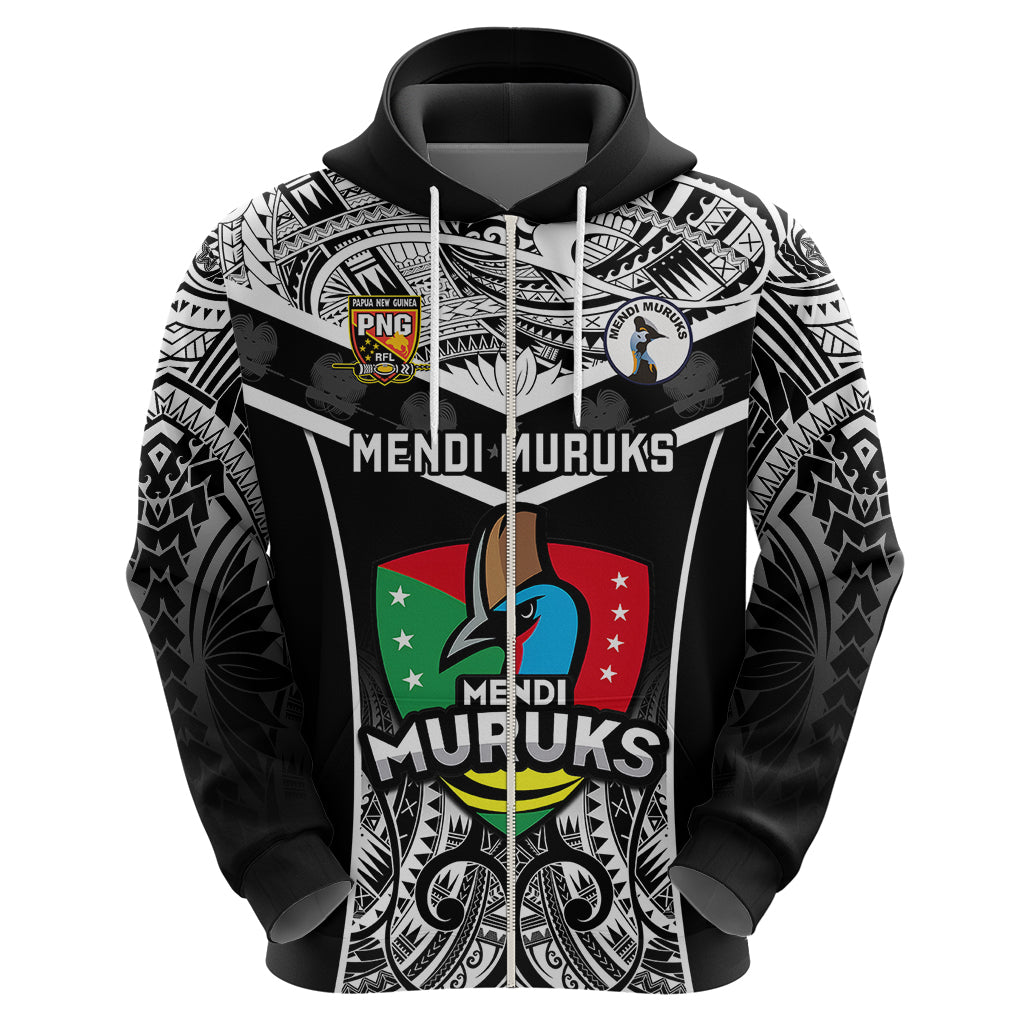 Papua New Guinea Rugby Hoodie Mendi Muruks PNG Polynesian Pattern - Wonder Print Shop