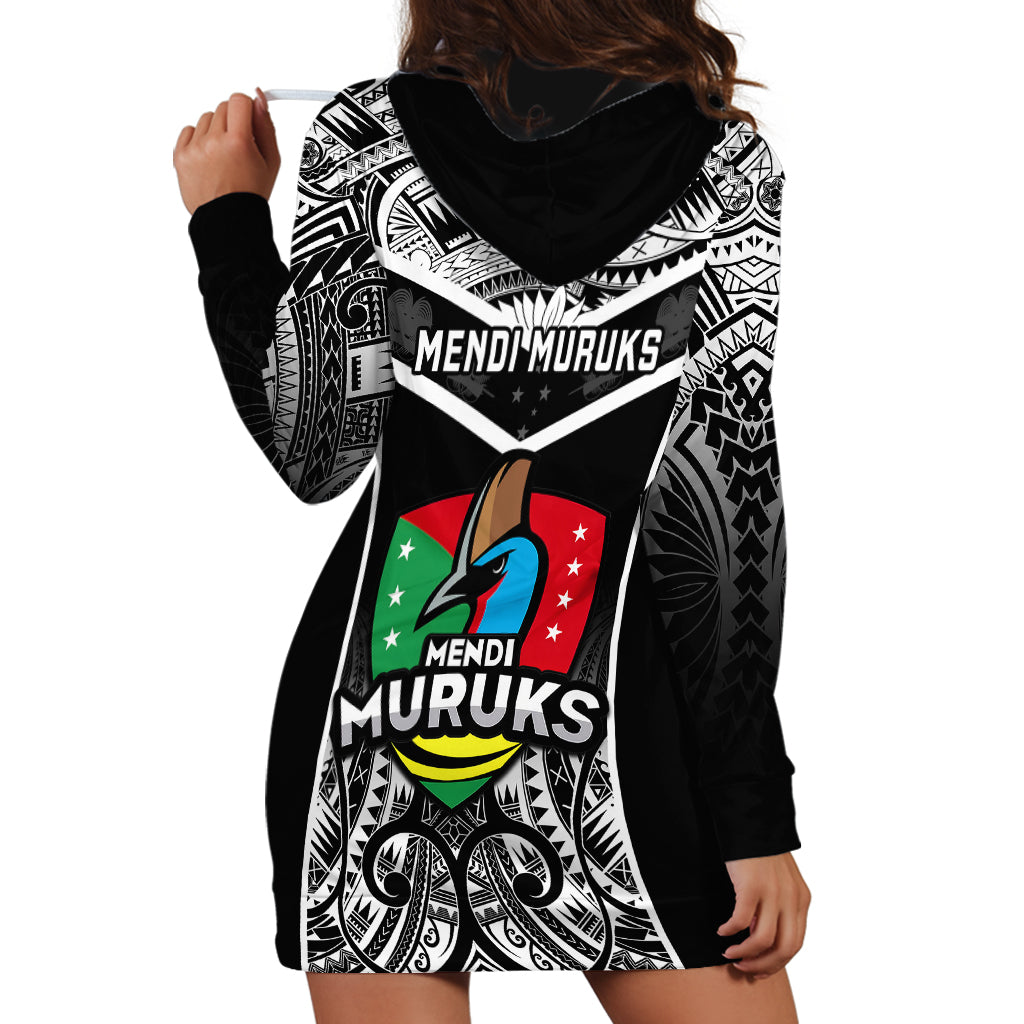 Papua New Guinea Rugby Hoodie Dress Mendi Muruks PNG Polynesian Pattern - Wonder Print Shop