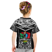Papua New Guinea Rugby Kid T Shirt Mendi Muruks PNG Polynesian Pattern - Wonder Print Shop