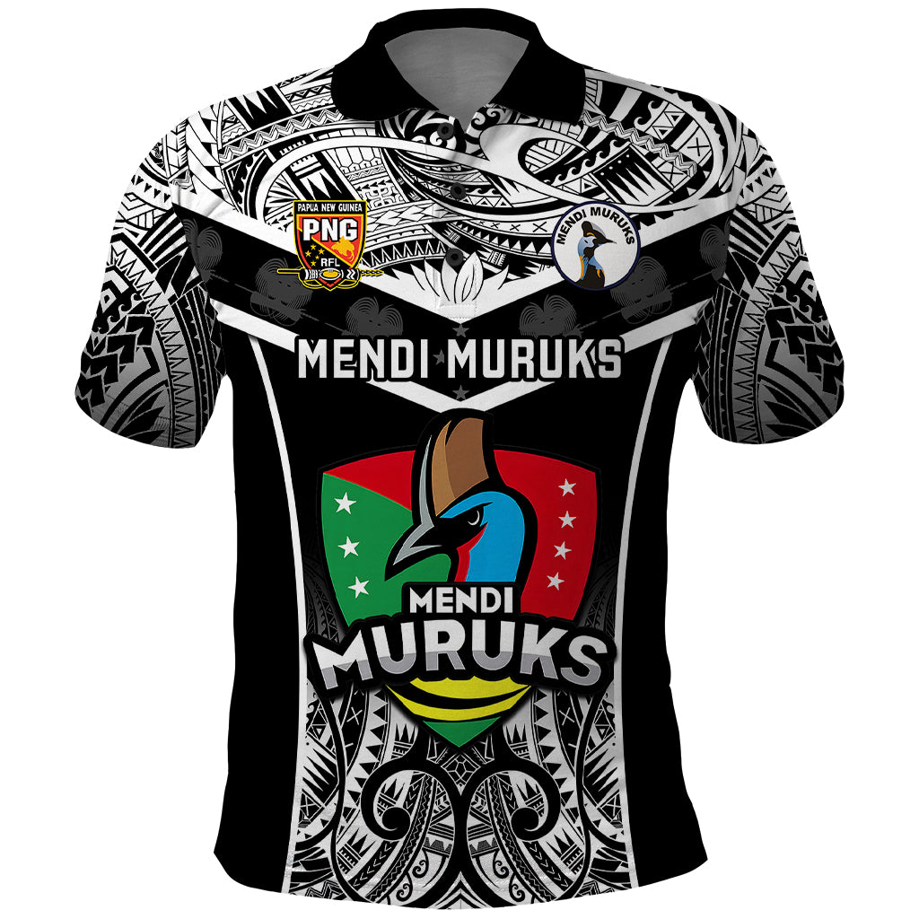 Papua New Guinea Rugby Polo Shirt Mendi Muruks PNG Polynesian Pattern - Wonder Print Shop