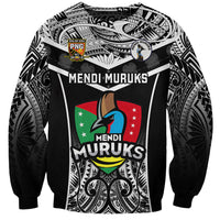 Papua New Guinea Rugby Sweatshirt Mendi Muruks PNG Polynesian Pattern - Wonder Print Shop