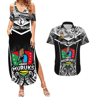Custom Papua New Guinea Rugby Couples Matching Summer Maxi Dress and Hawaiian Shirt Mendi Muruks PNG Polynesian Pattern - Wonder Print Shop