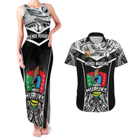 Custom Papua New Guinea Rugby Couples Matching Tank Maxi Dress And Hawaiian Shirt Mendi Muruks PNG Polynesian Pattern - Wonder Print Shop
