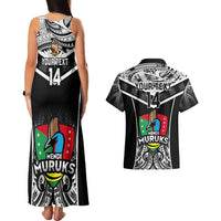 Custom Papua New Guinea Rugby Couples Matching Tank Maxi Dress And Hawaiian Shirt Mendi Muruks PNG Polynesian Pattern - Wonder Print Shop