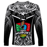 Custom Papua New Guinea Rugby Long Sleeve Shirt Mendi Muruks PNG Polynesian Pattern - Wonder Print Shop