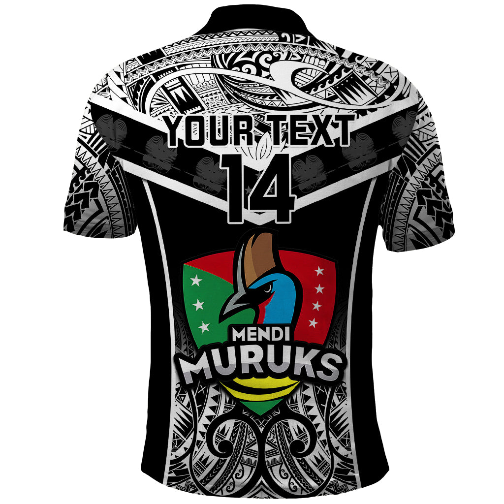 Custom Papua New Guinea Rugby Polo Shirt Mendi Muruks PNG Polynesian Pattern - Wonder Print Shop