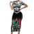 Custom Papua New Guinea Rugby Short Sleeve Bodycon Dress Mendi Muruks PNG Polynesian Pattern - Wonder Print Shop