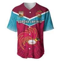 Papua New Guinea Rugby Baseball Jersey Goroka Lahanis PNG Polynesian Pattern - Wonder Print Shop