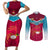 Papua New Guinea Rugby Couples Matching Short Sleeve Bodycon Dress and Long Sleeve Button Shirts Goroka Lahanis PNG Polynesian Pattern - Wonder Print Shop
