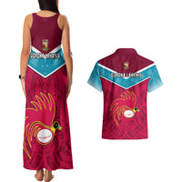 Papua New Guinea Rugby Couples Matching Tank Maxi Dress And Hawaiian Shirt Goroka Lahanis PNG Polynesian Pattern - Wonder Print Shop