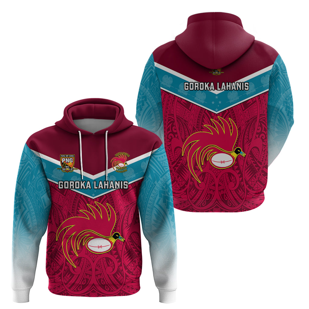 Papua New Guinea Rugby Hoodie Goroka Lahanis PNG Polynesian Pattern - Wonder Print Shop