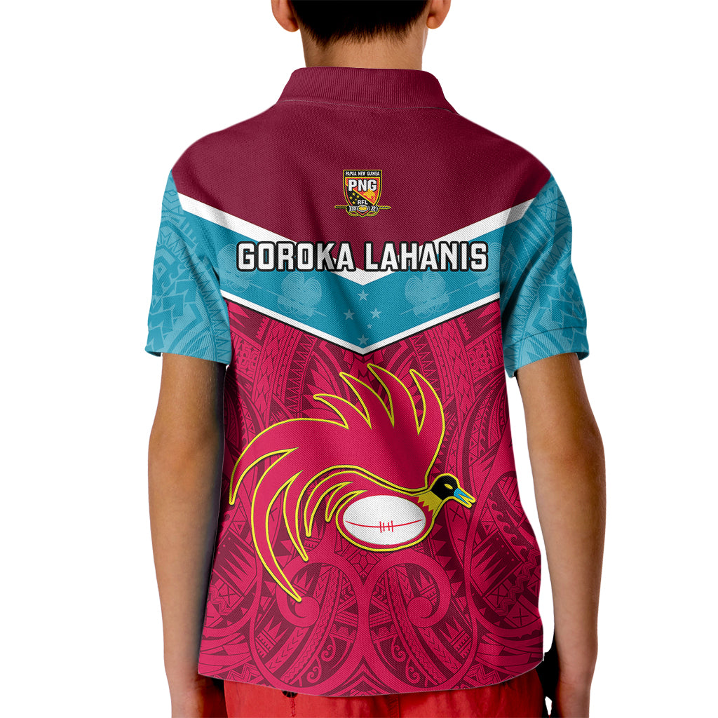 Papua New Guinea Rugby Kid Polo Shirt Goroka Lahanis PNG Polynesian Pattern - Wonder Print Shop