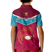 Papua New Guinea Rugby Kid Polo Shirt Goroka Lahanis PNG Polynesian Pattern - Wonder Print Shop